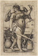 KG 00648
          <br/>
          Iustitia (de zeven deugden)
          <br/>
          <em>Beham, Hans Sebald (1500 - 1550)</em>
